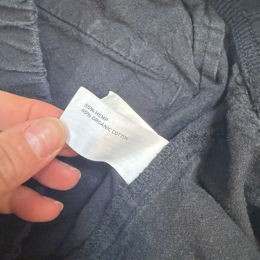 Duluth Trading Size 12 Overeasy Lightweight Hemp Capris Pants Black 60975‎